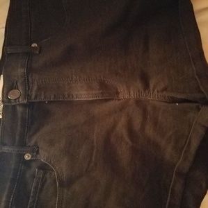 Black high waist jean shorts